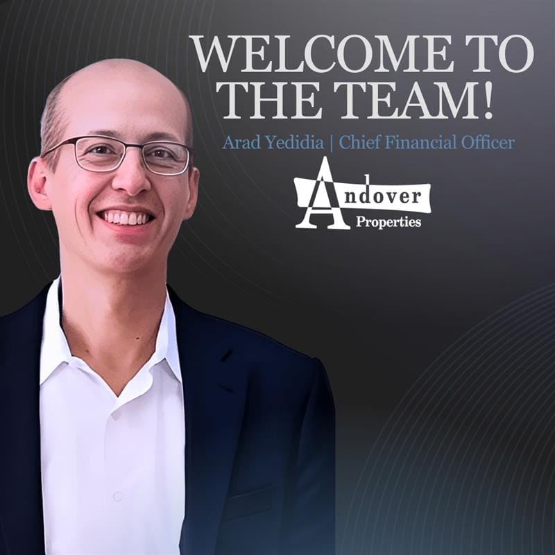 {Andover Properties Names Arad Yedidia as Chief Financial Officer}